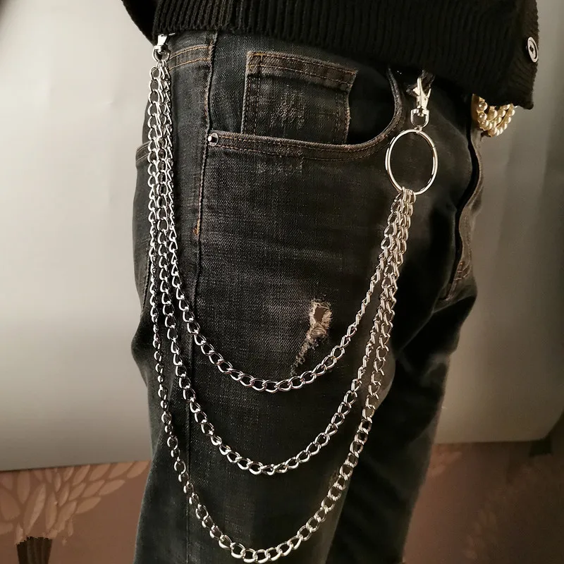 Body Jewelry Retainers - Rantai Sabuk Logam, Gaya HipHop, Rock,
