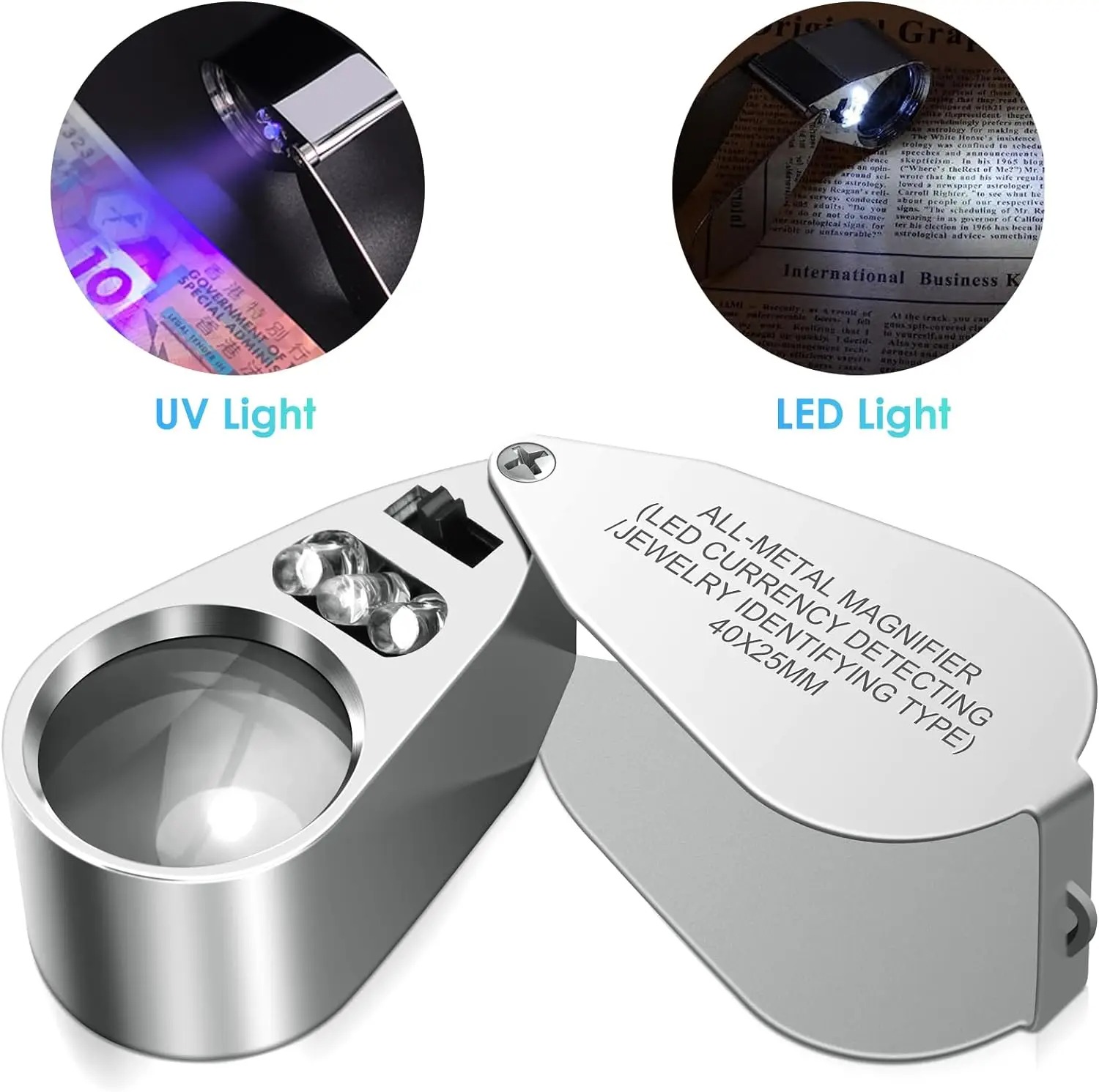 Body Jewelry Repair - Pembesar Kaca Optik 40X dengan Lampu