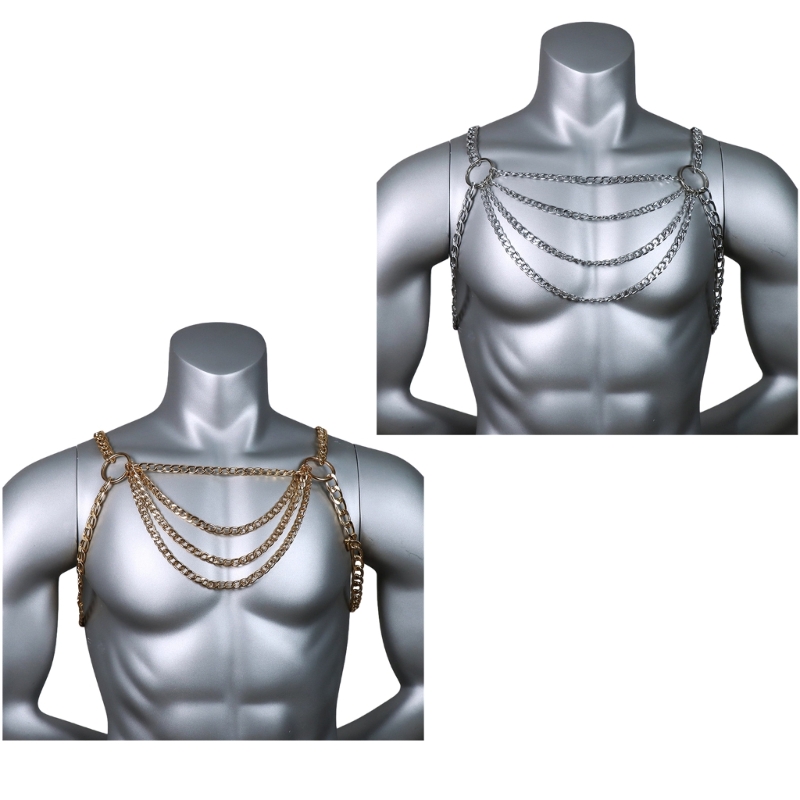 Body Jewelry Retainers - Perhiasan Rantai Dada Tubuh Logam Seksi