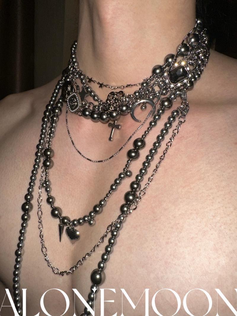 Body Jewelry Necklace - Jeans rantai baja Titanium pria dan