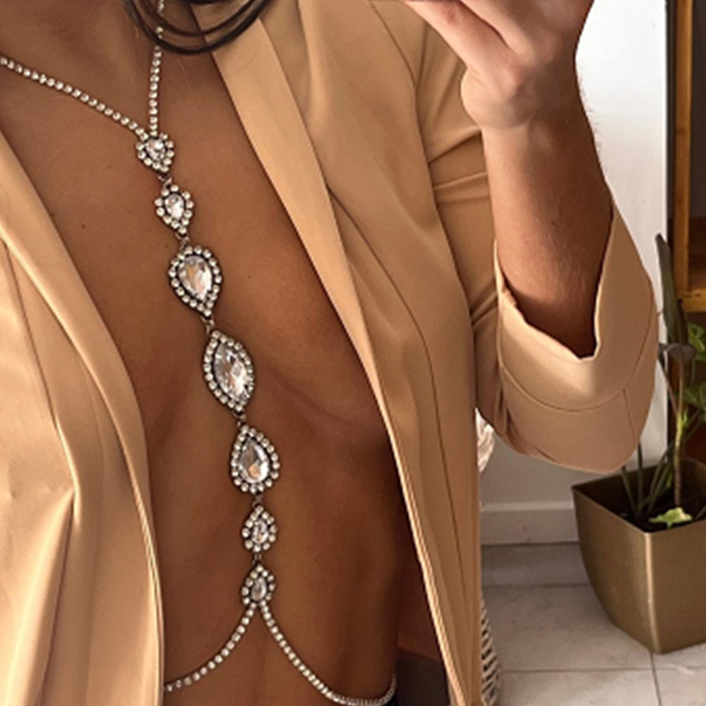 Rantai dada kalung tetesan air - Body Jewelry Necklace ulasan dan harga