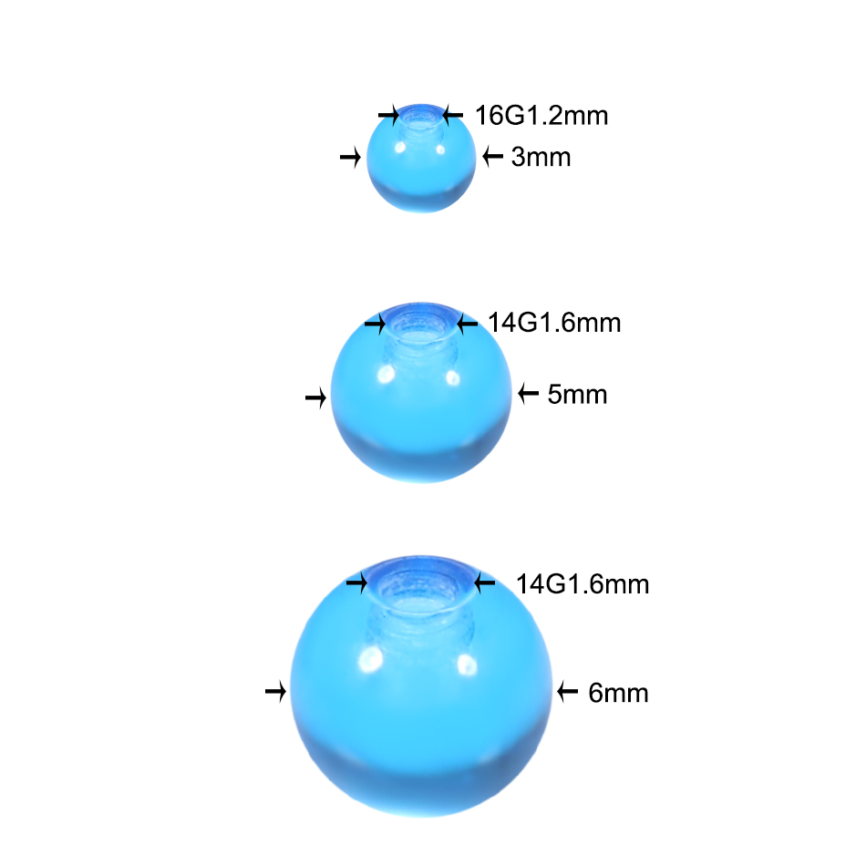 Grosir Akrilik 3MM 5MM 6MM Gli - Body Jewelry Replacement Ball ulasan dan harga