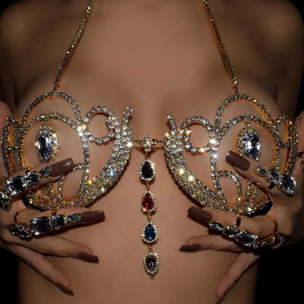 Bra Bikini berlian imitasi mew - Body Jewelry Retainers ulasan dan harga
