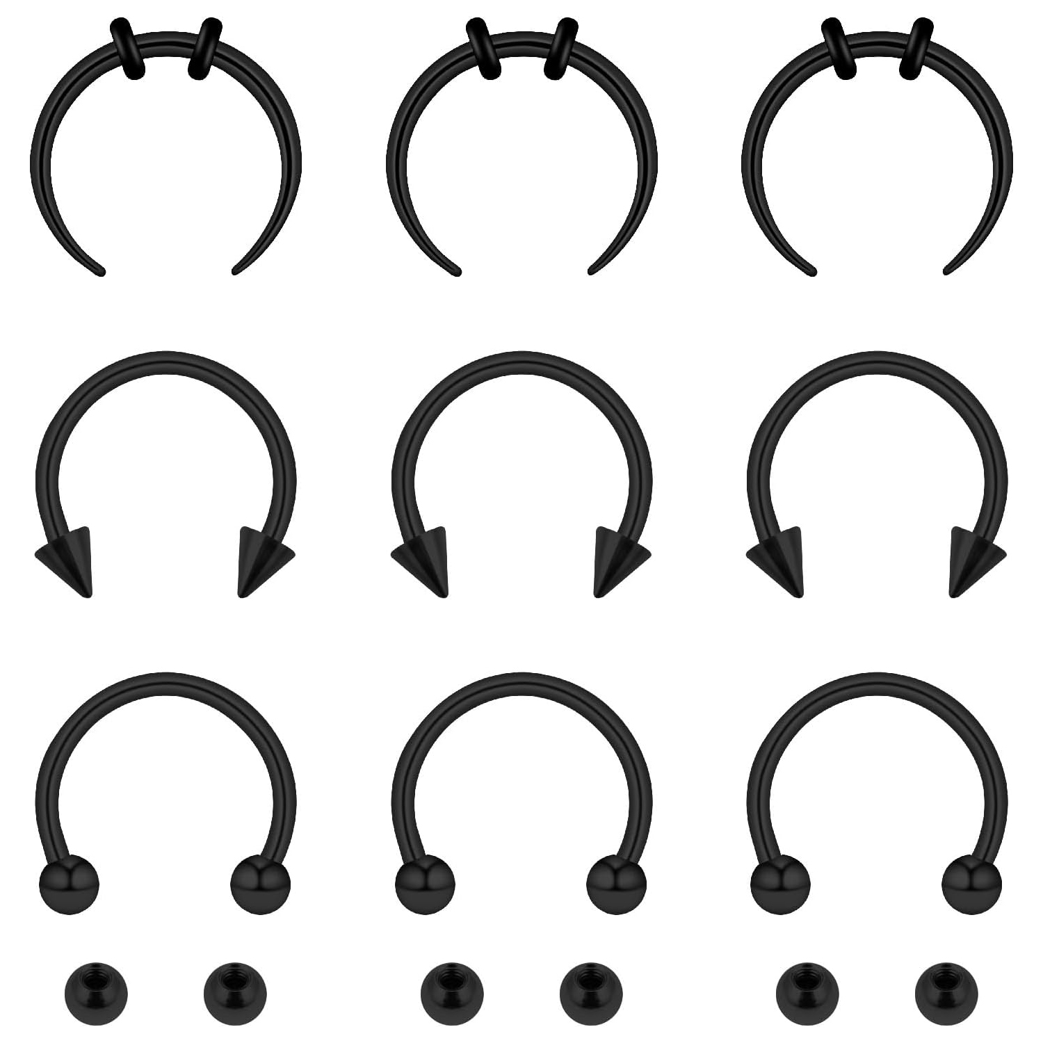 15Pcs Set Cincin Hidung Septum - Body Jewelry Replacement Ball ulasan dan harga