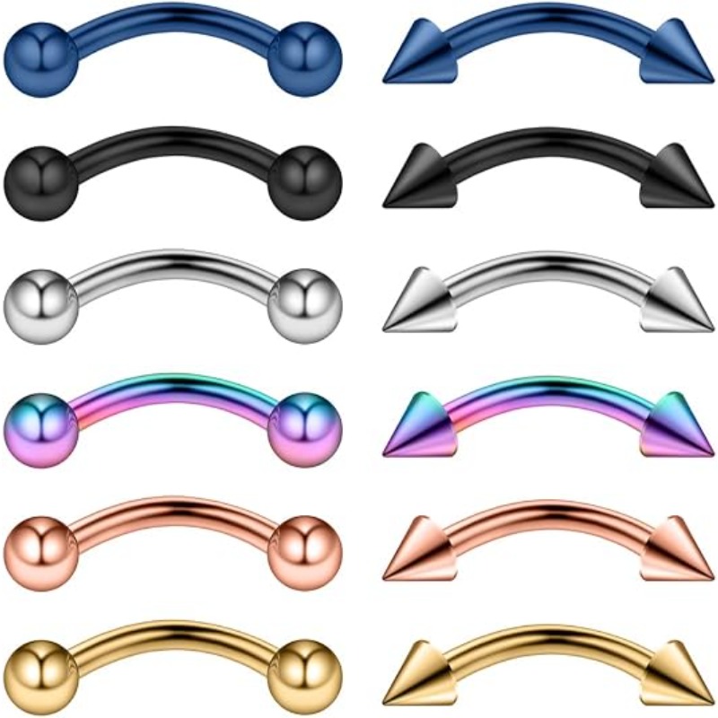 12 buah, cincin bedah baja 16G - Body Jewelry Surgical Steel ulasan dan harga