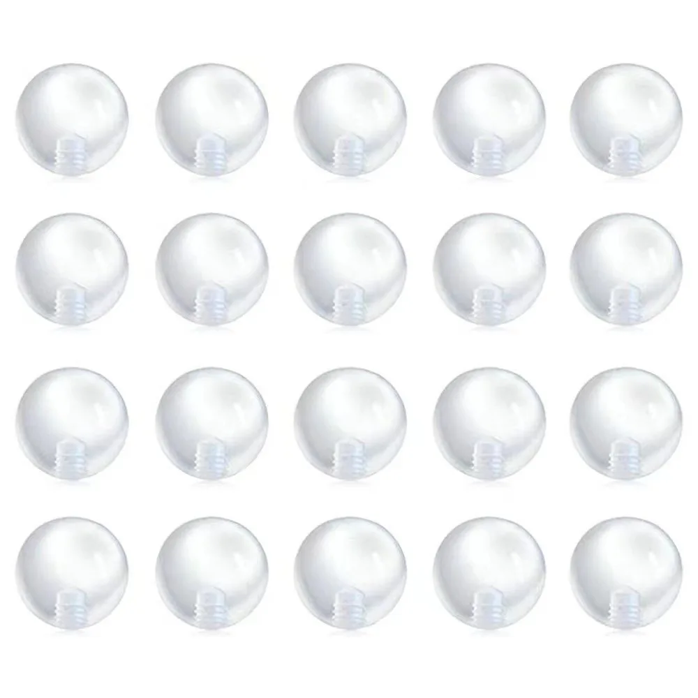 100 buah pengganti transparan  - Body Jewelry Replacement Ball ulasan dan harga