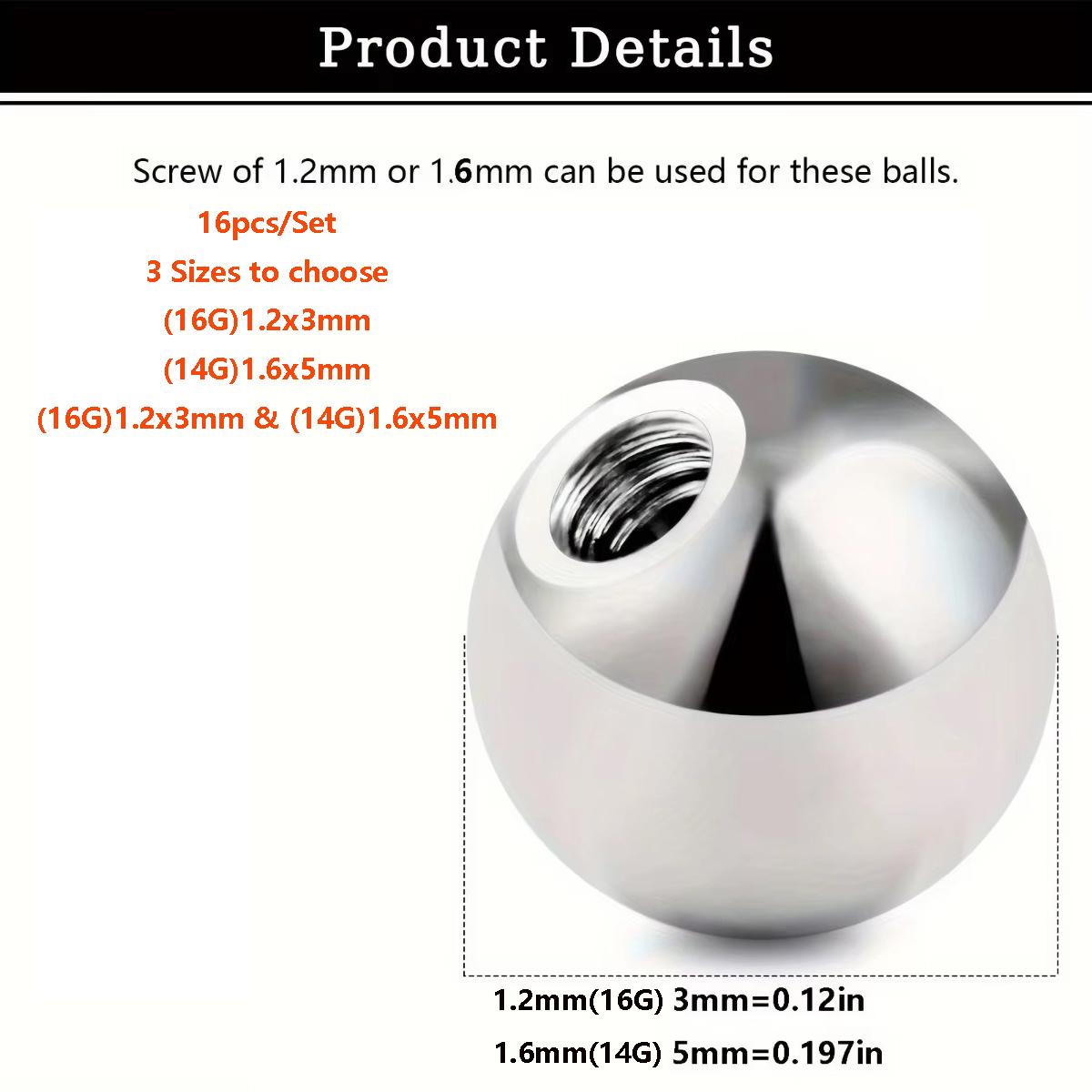 16pcs Bola Pengganti Warna Cam - Body Jewelry Replacement Ball ulasan dan harga