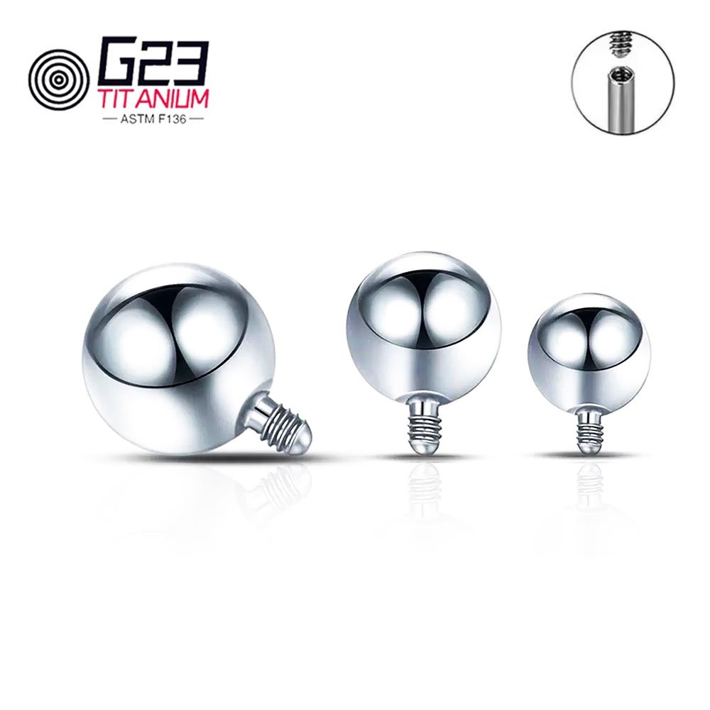 Grosir 10/50 Buah Titanium 14G - Body Jewelry Replacement Ball ulasan dan harga