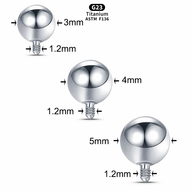 1 Buah Bola Berulir Internal B - Body Jewelry Replacement Ball ulasan dan harga