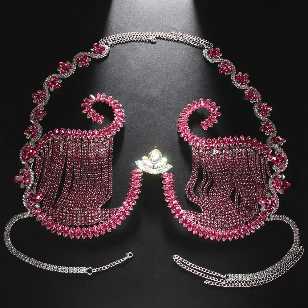 Rave braket dada kristal merah - Body Jewelry Retainers ulasan dan harga