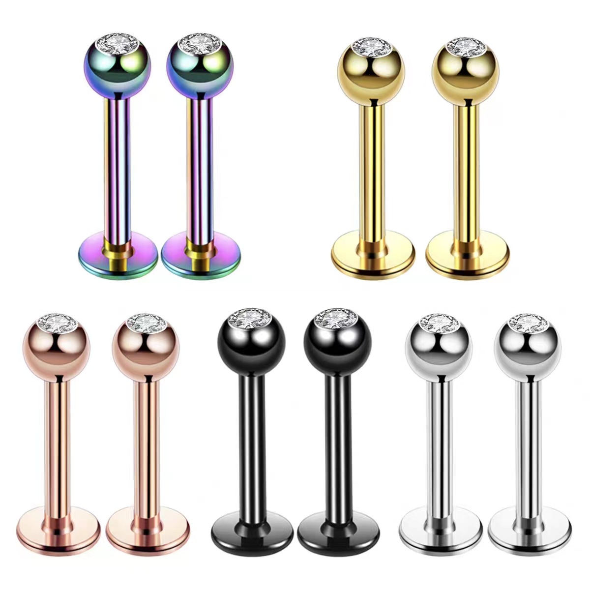 Perhiasan Anting Tindik Labret - Body Jewelry Surgical Steel ulasan dan harga