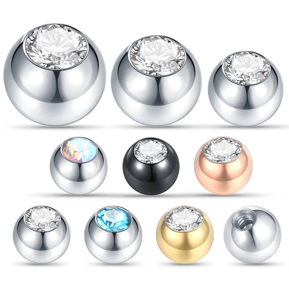 10 Buah Bola Tindik Baja Perma - Body Jewelry Replacement Ball ulasan dan harga