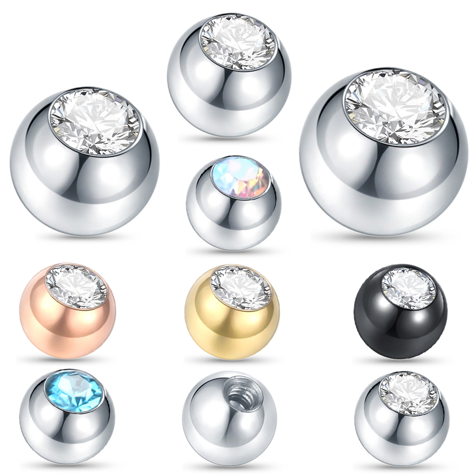 10 Buah Bola Sekrup Baja Tahan - Body Jewelry Replacement Ball ulasan dan harga
