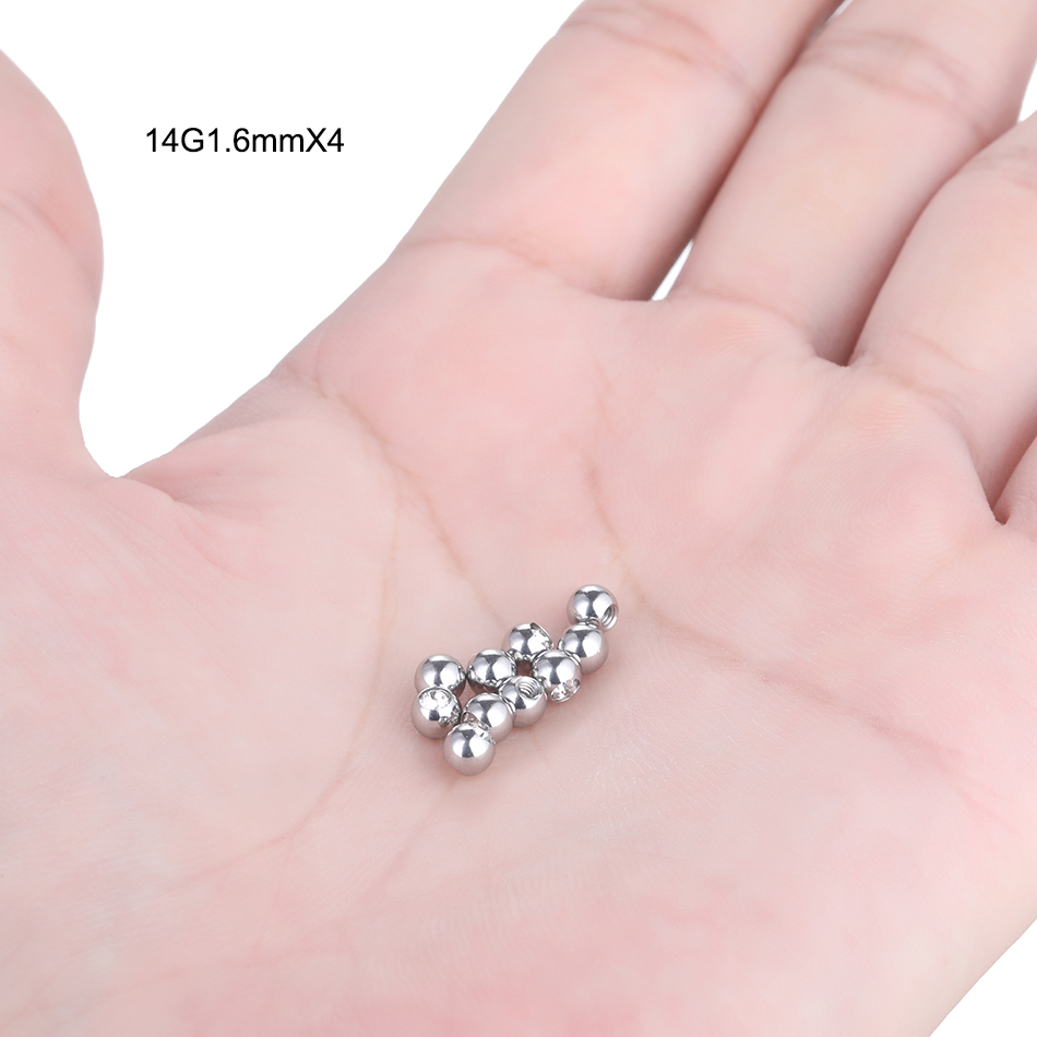 10 Buah Bola Sekrup Baja Tahan - Body Jewelry Replacement Ball ulasan dan harga